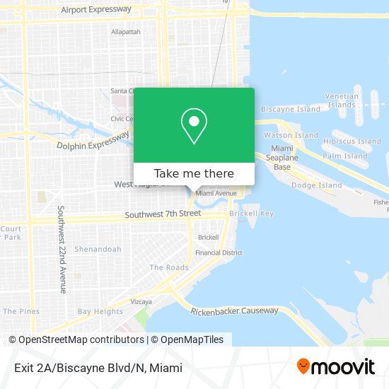 Mapa de Exit 2A/Biscayne Blvd/N