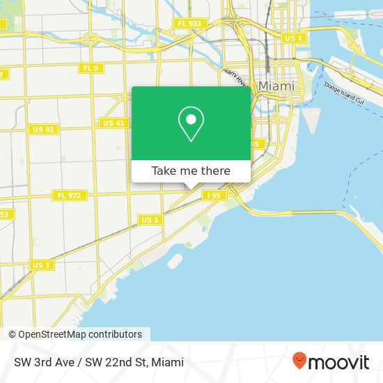 SW 3rd Ave / SW 22nd St map