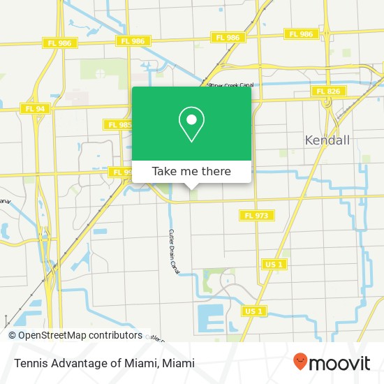 Tennis Advantage of Miami map