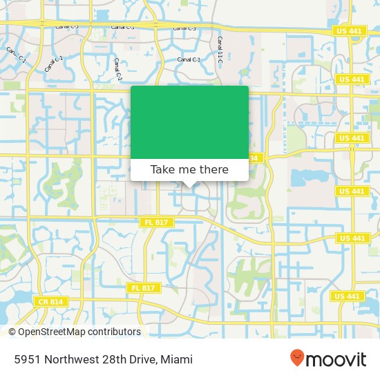 Mapa de 5951 Northwest 28th Drive