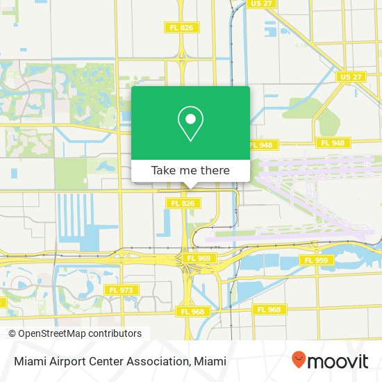 Miami Airport Center Association map