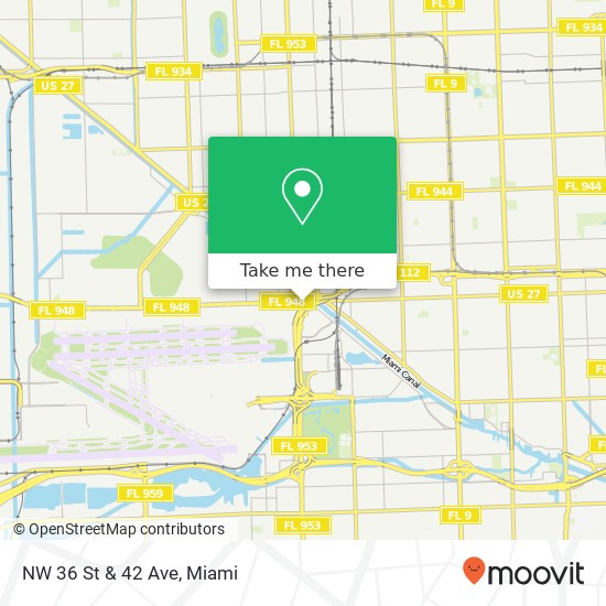 NW 36 St & 42 Ave map