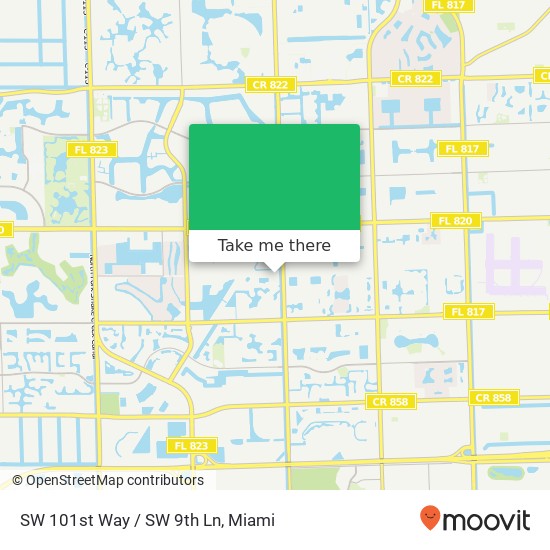 Mapa de SW 101st Way / SW 9th Ln