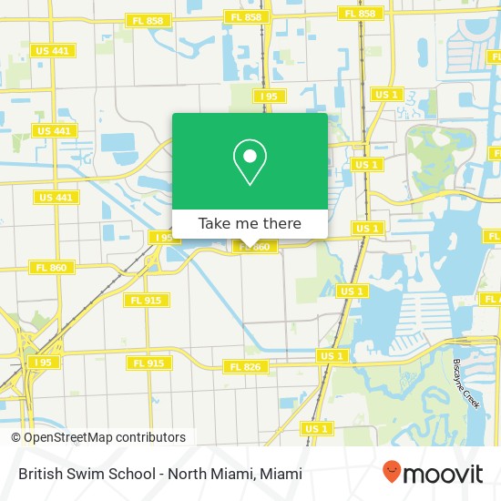 Mapa de British Swim School - North Miami