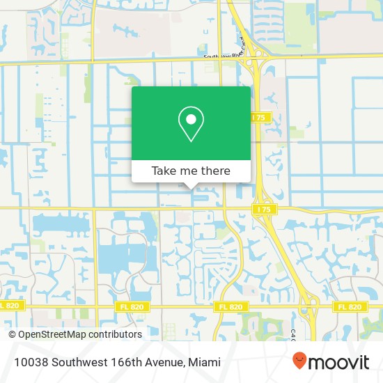 10038 Southwest 166th Avenue map