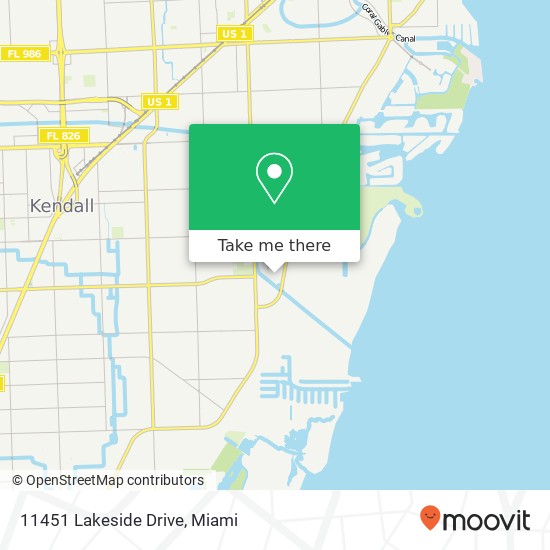 11451 Lakeside Drive map