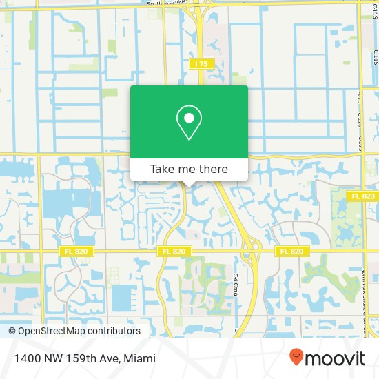 1400 NW 159th Ave map