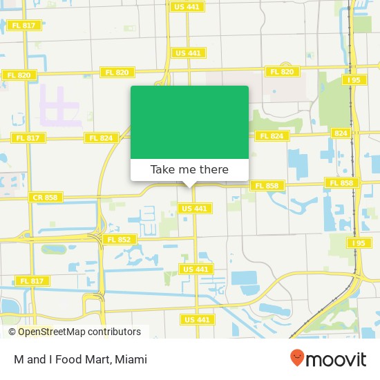 M and I Food Mart map