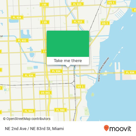 NE 2nd Ave / NE 83rd St map