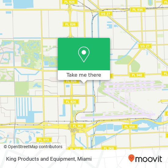 King Products and Equipment map