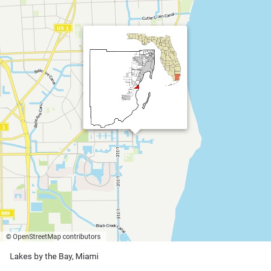 Mapa de Lakes by the Bay