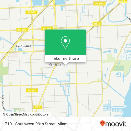 7101 Southwest 99th Street map