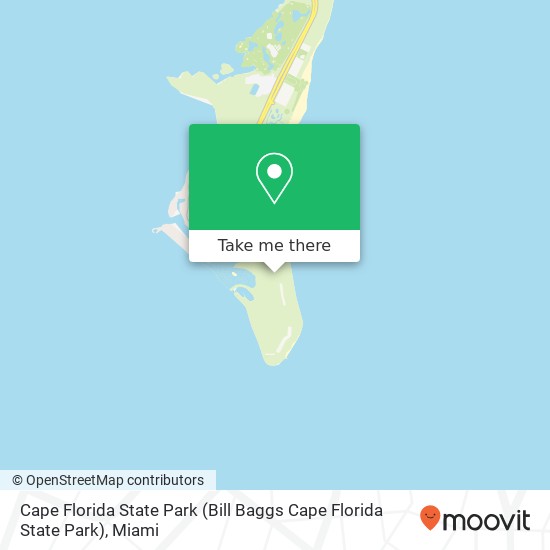 Mapa de Cape Florida State Park (Bill Baggs Cape Florida State Park)