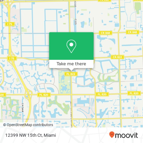 Mapa de 12399 NW 15th Ct