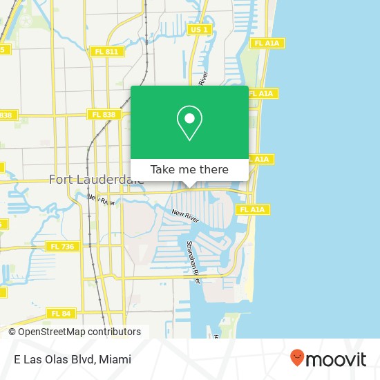 E Las Olas Blvd map