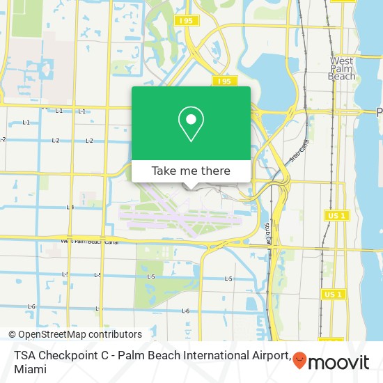 TSA Checkpoint C - Palm Beach International Airport map