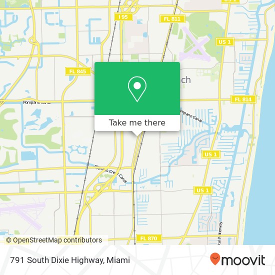 791 South Dixie Highway map