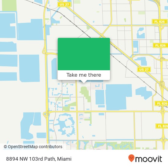 8894 NW 103rd Path map