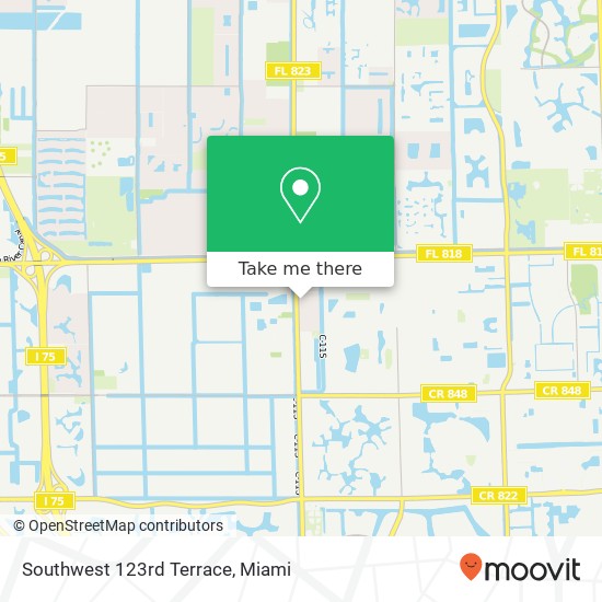 Mapa de Southwest 123rd Terrace