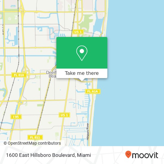 Mapa de 1600 East Hillsboro Boulevard