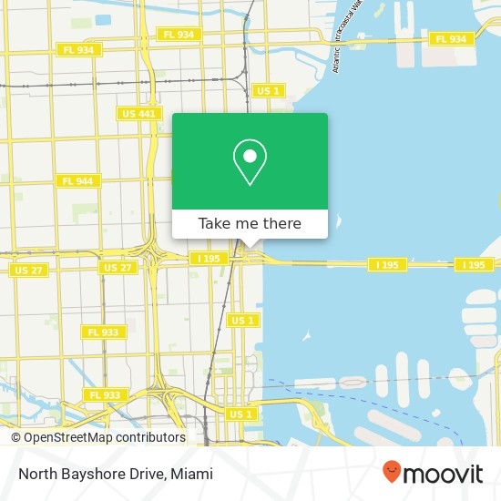 Mapa de North Bayshore Drive