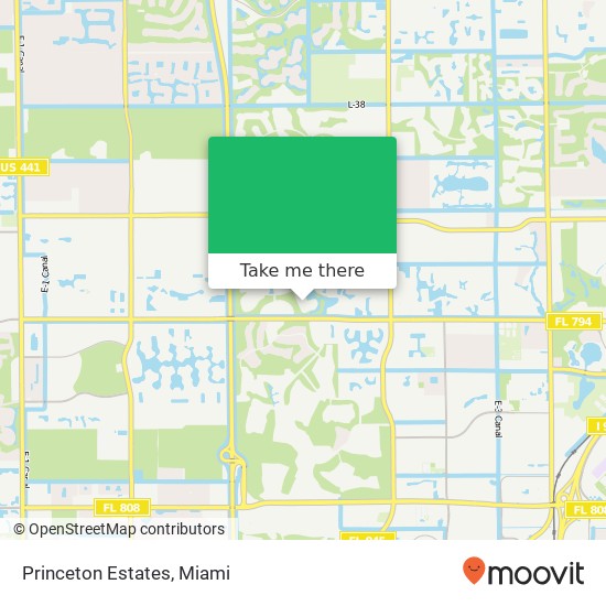 Mapa de Princeton Estates