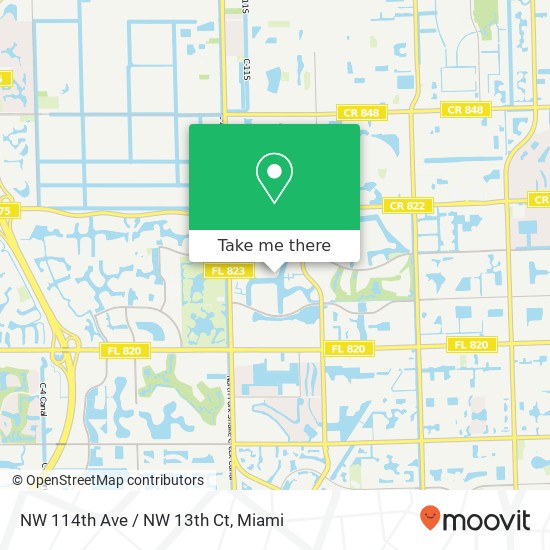 NW 114th Ave / NW 13th Ct map