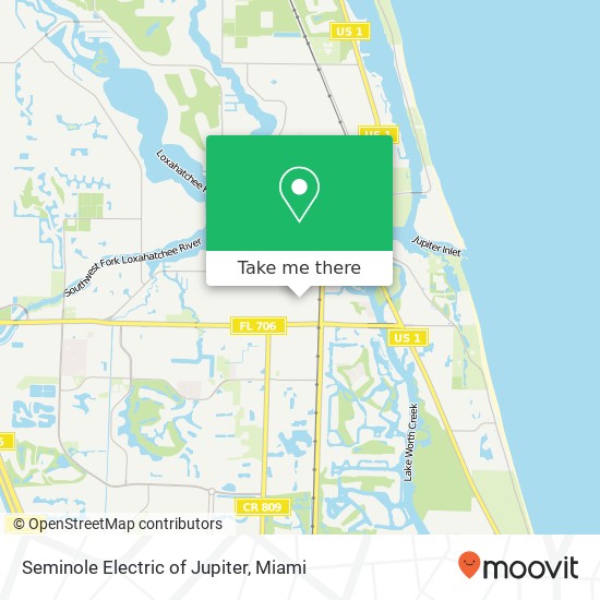 Mapa de Seminole Electric of Jupiter