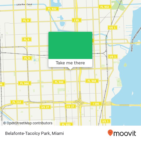 Belafonte-Tacolcy Park map