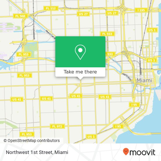 Northwest 1st Street map