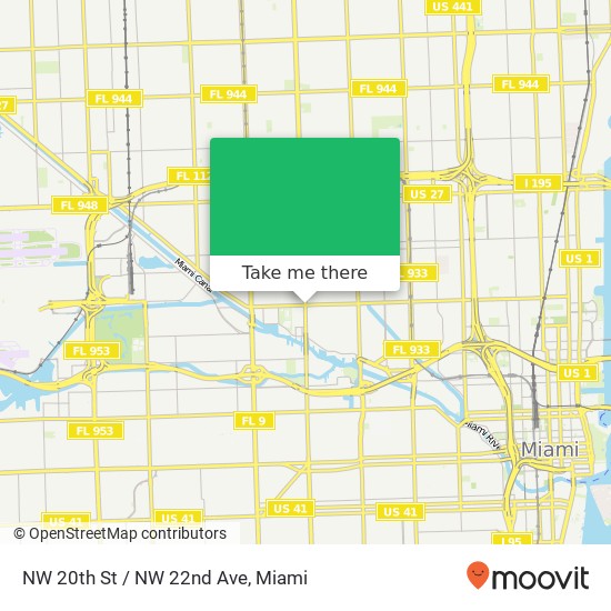 NW 20th St / NW 22nd Ave map