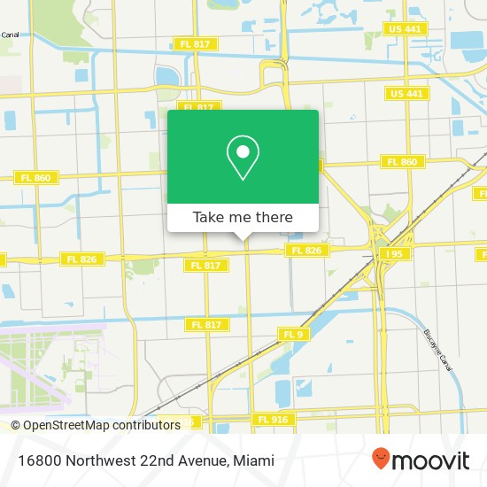 16800 Northwest 22nd Avenue map