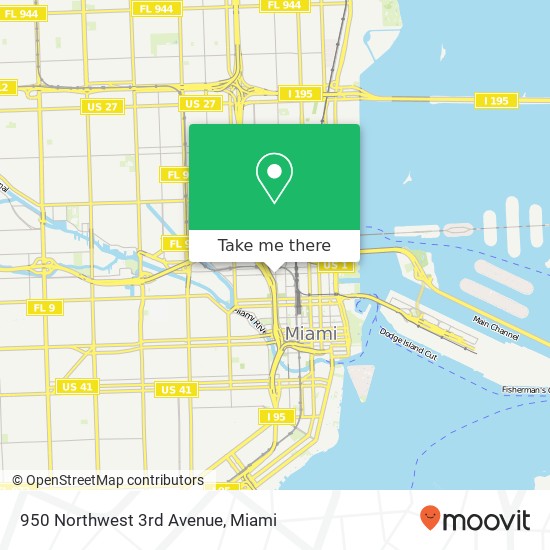 Mapa de 950 Northwest 3rd Avenue