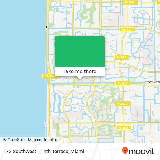 72 Southwest 114th Terrace map