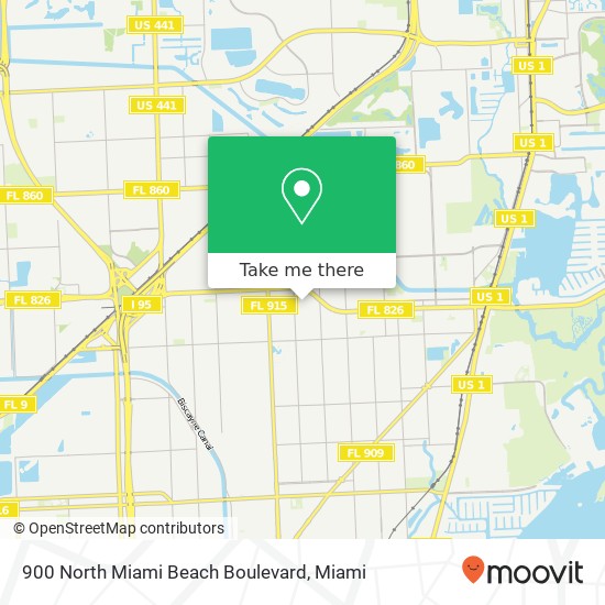 900 North Miami Beach Boulevard map