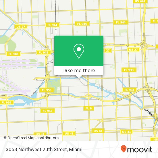 3053 Northwest 20th Street map