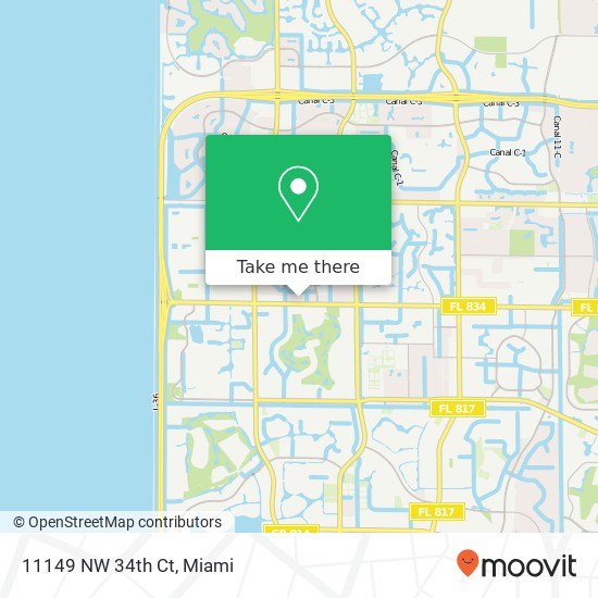 Mapa de 11149 NW 34th Ct