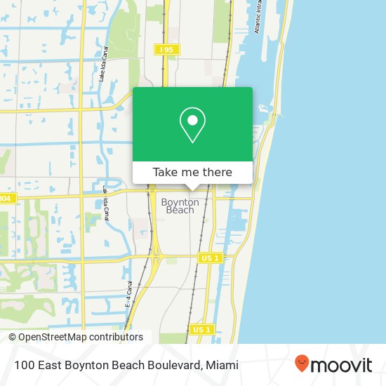 Mapa de 100 East Boynton Beach Boulevard