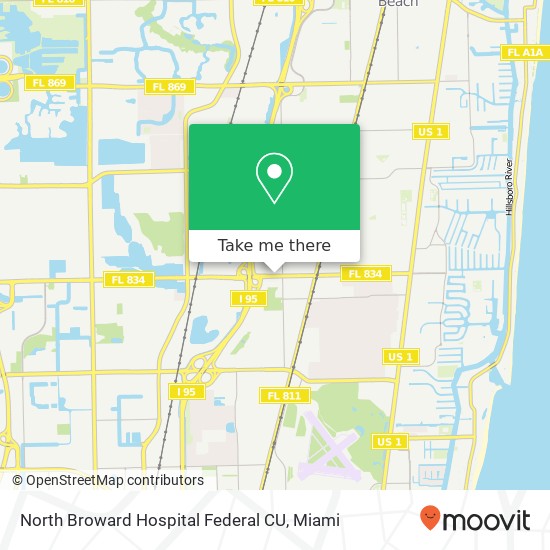 Mapa de North Broward Hospital Federal CU