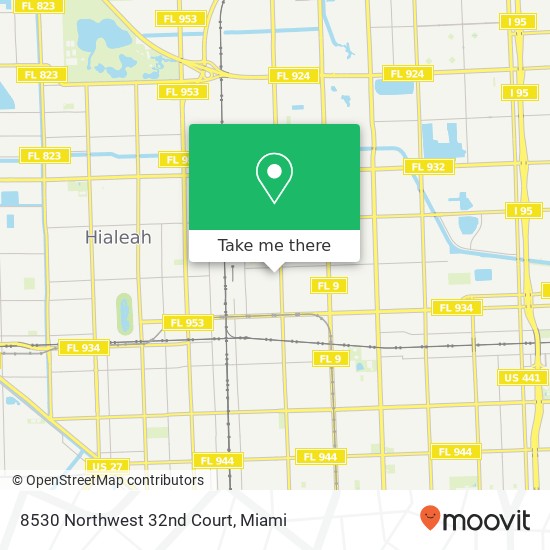 Mapa de 8530 Northwest 32nd Court