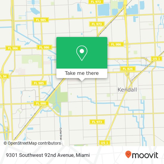 Mapa de 9301 Southwest 92nd Avenue