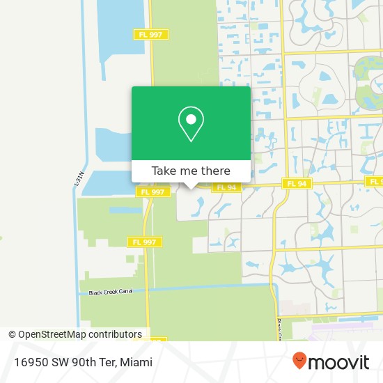 16950 SW 90th Ter map