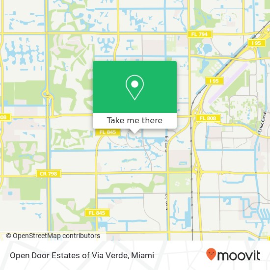 Open Door Estates of Via Verde map