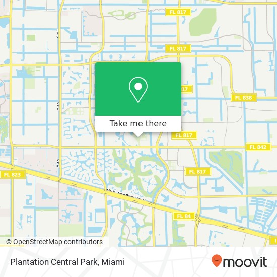 Plantation Central Park map