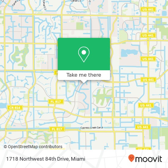 1718 Northwest 84th Drive map