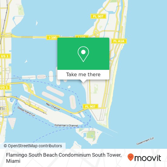 Flamingo South Beach Condominium South Tower map