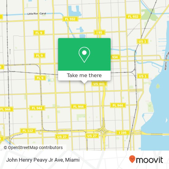 John Henry Peavy Jr Ave map