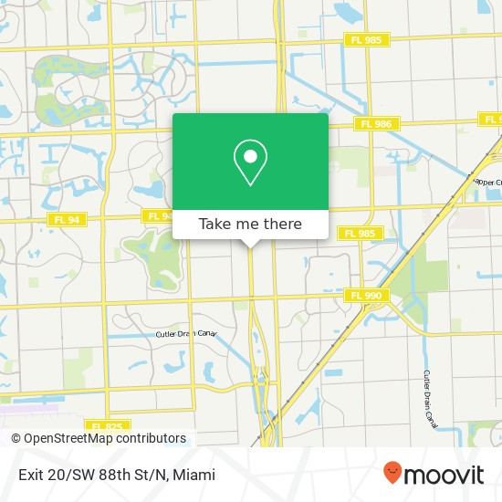 Mapa de Exit 20/SW 88th St/N