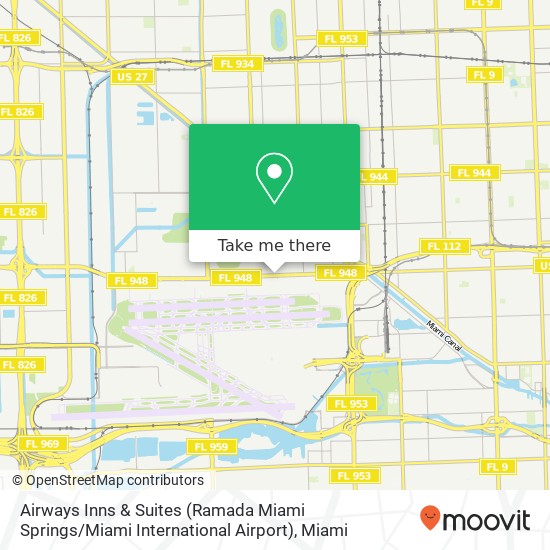 Airways Inns & Suites (Ramada Miami Springs / Miami International Airport) map