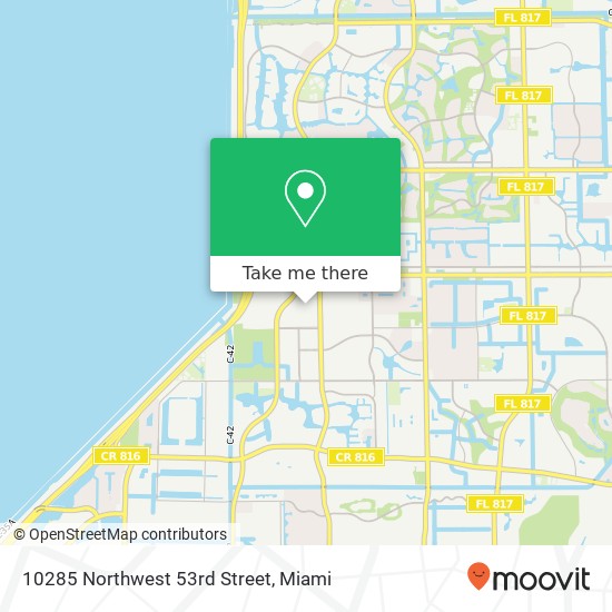 10285 Northwest 53rd Street map